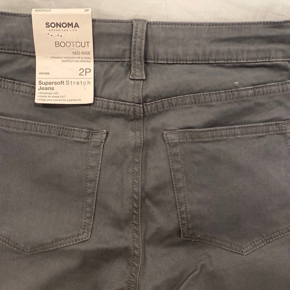 Grey bootcut jeans